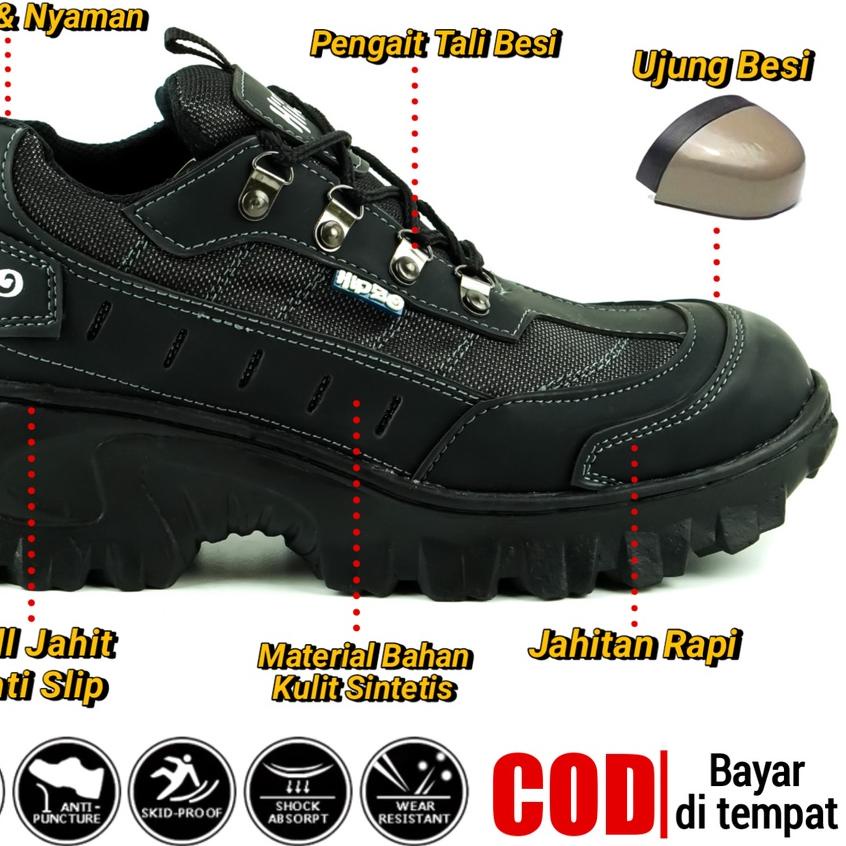 READY ✅Sepatu Pria HIPZO M-52 Sepatu Safety Pria Terbaru Kulit Original Import|RA8