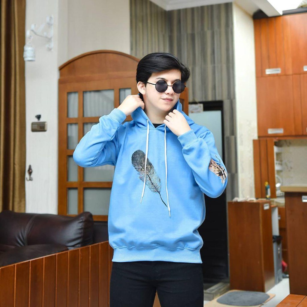 Nara Grosir - One Feather l Sweater Unisex l Ready Biru