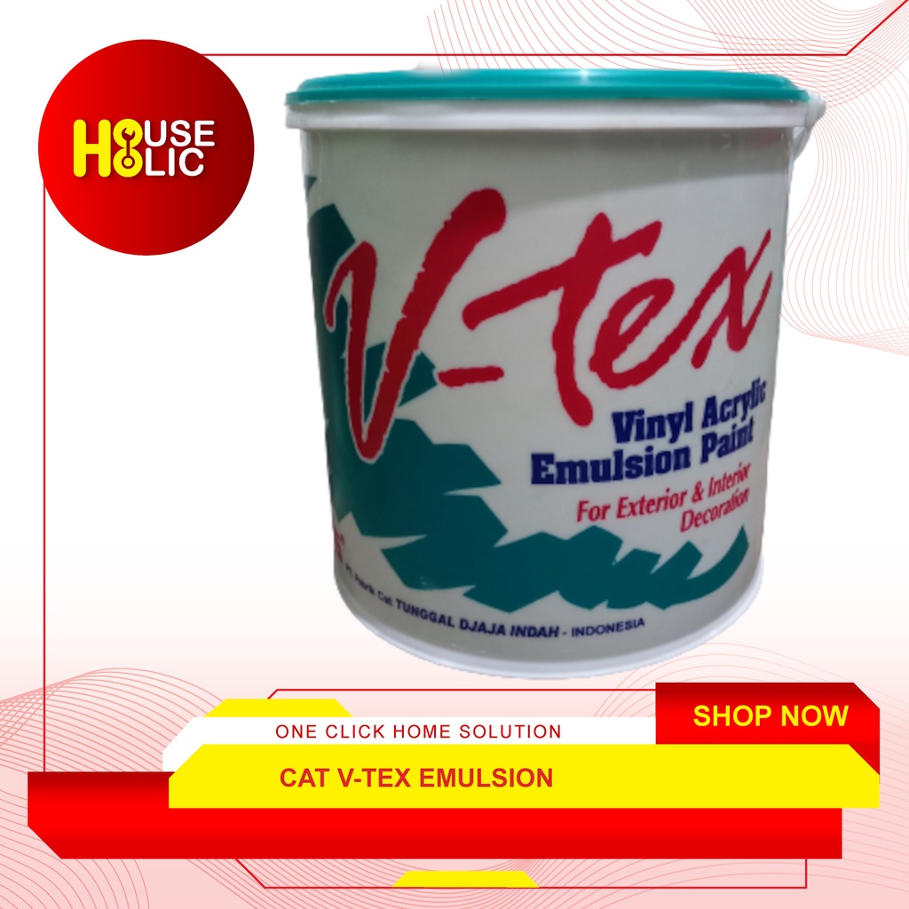 Cat Vtex Tembok Dinding 4,5kg / Cat V-tex Acrylic Emulsion Interior 4,5 Kg