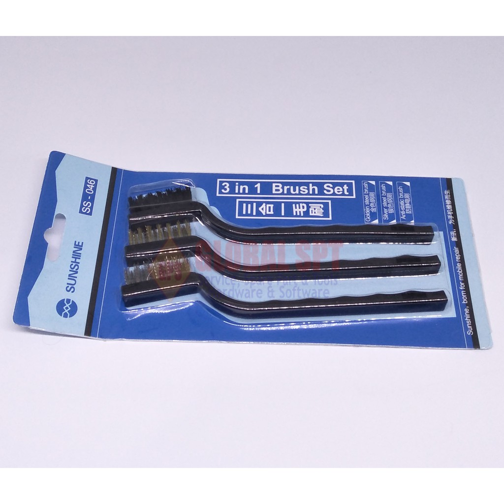 BRUSH SET 3IN1 SUNSHINE SS-046 / SS046 3IN1 / TOOLS / TOOL SIKAT SS-046
