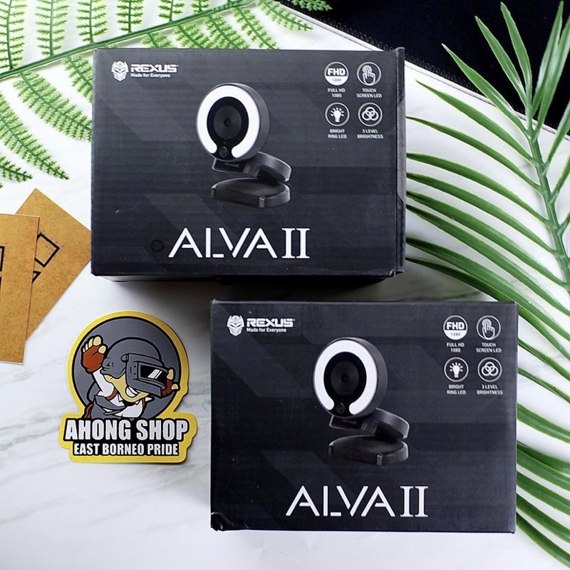Rexus ALVA II SW-RX03 Webcam Full HD 1080p dengan Mic dan Ring Light