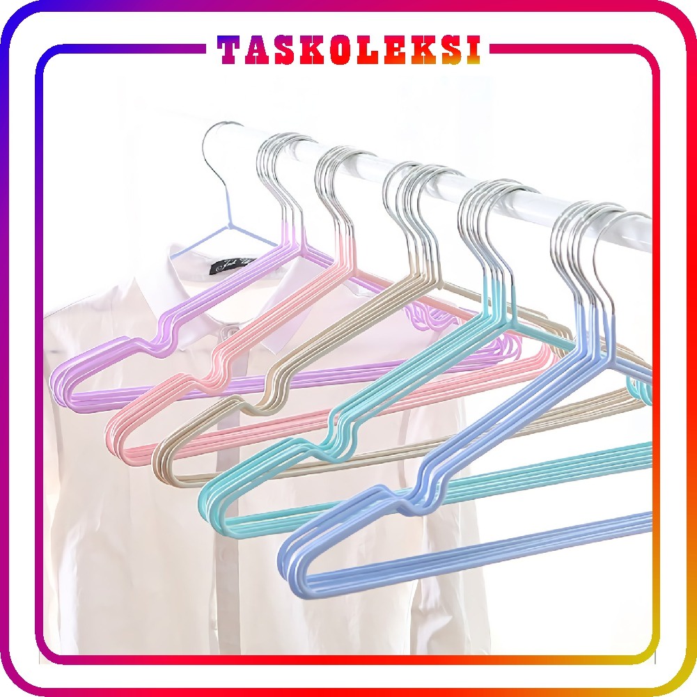 ☛TK☚ R427 New Hanger Logam Gantungan Baju Celana Pakaian