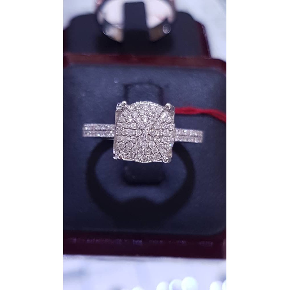 Cincin Wanita Kawin Nikah Original Emas Gold 18k Berlian Diamond Eropa Putih Asli DK1456