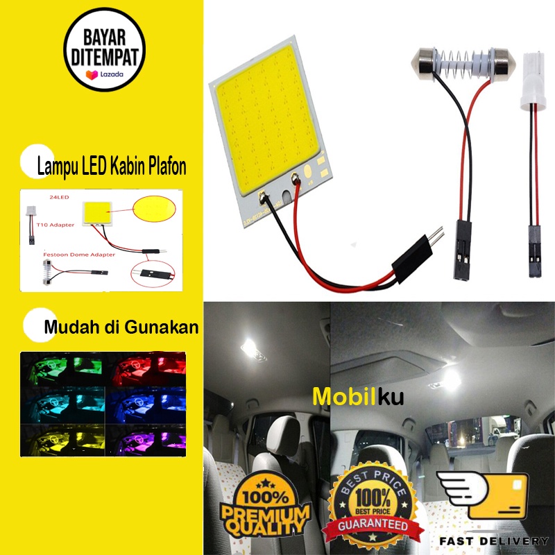 [24 LED]  Lampu LED Kabin Lampu Plafon COB Plasma 24 titik Lampu Mobil 24 Mata