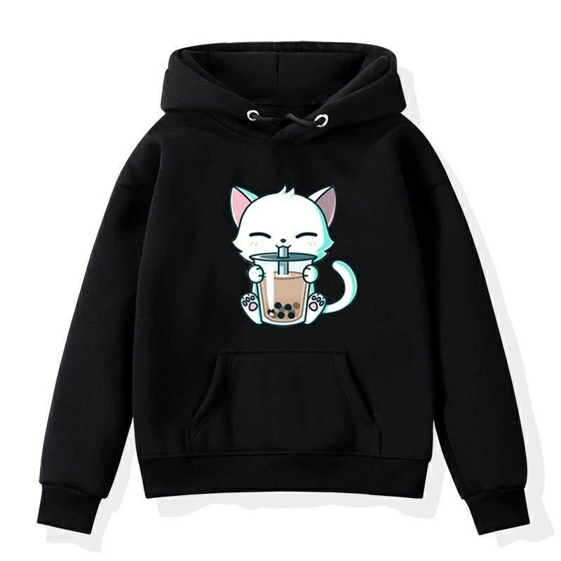 sweater anak perempuan/baju anak /hoodie anak KUCING boba/ootd COD MURAH 2022 best seller