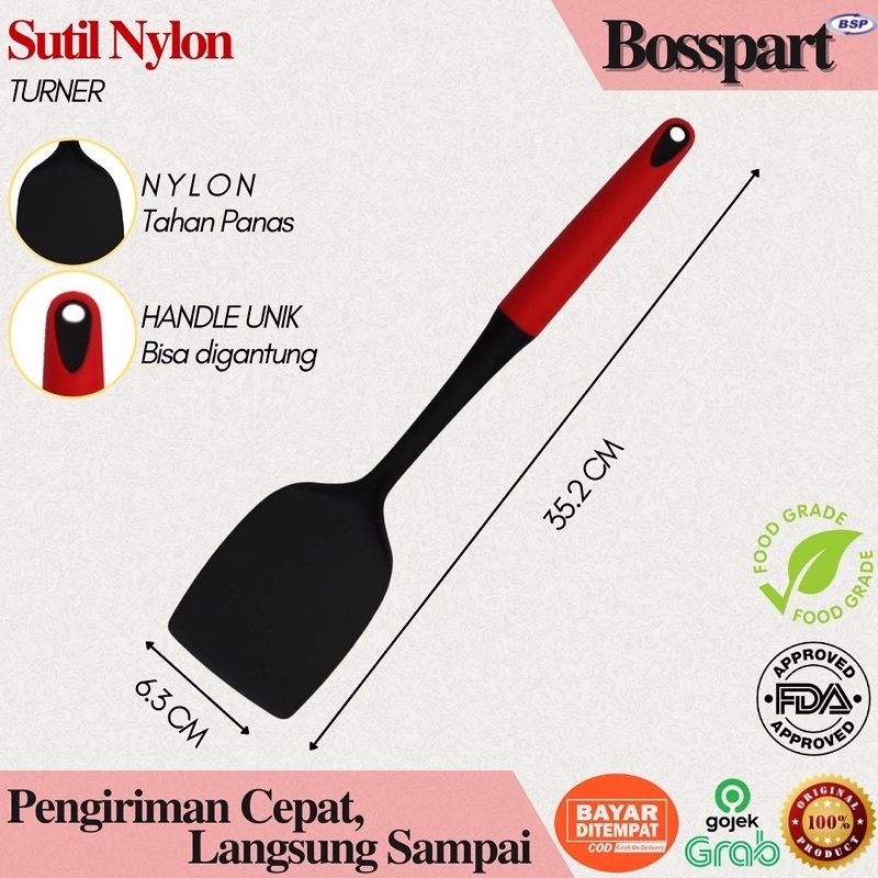 Sendok Masak Spatula / Kitchen Utensil Soup Ladle / Sendok Sup / Alat Masak Sodet Dapur Nylon Food Grade