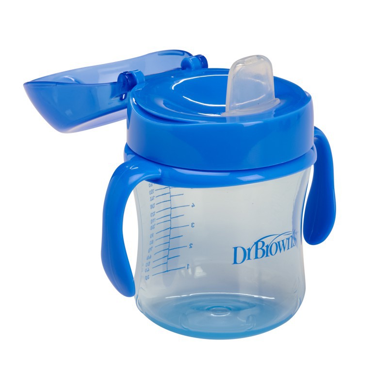 Dr. Brown's Soft Spout Transition Cup / Mangkuk Bayi 180ml - 6m+ (Tersedia Pilihan Warna)