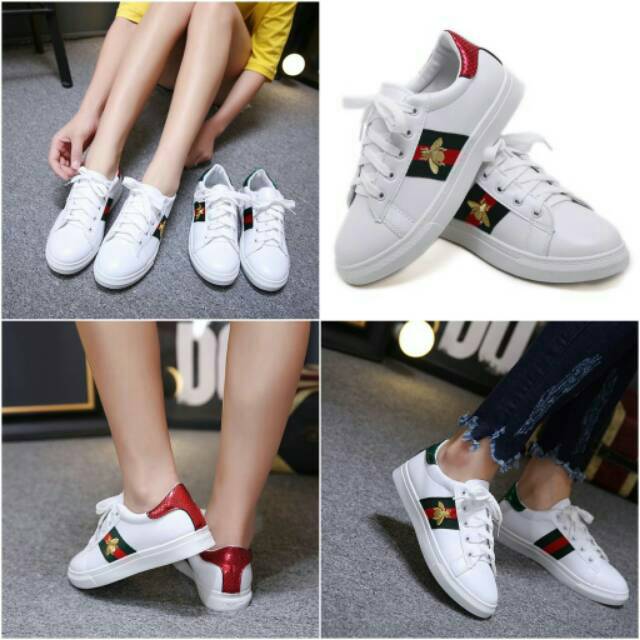 Sepatu gucci sneaker bee (25vy)