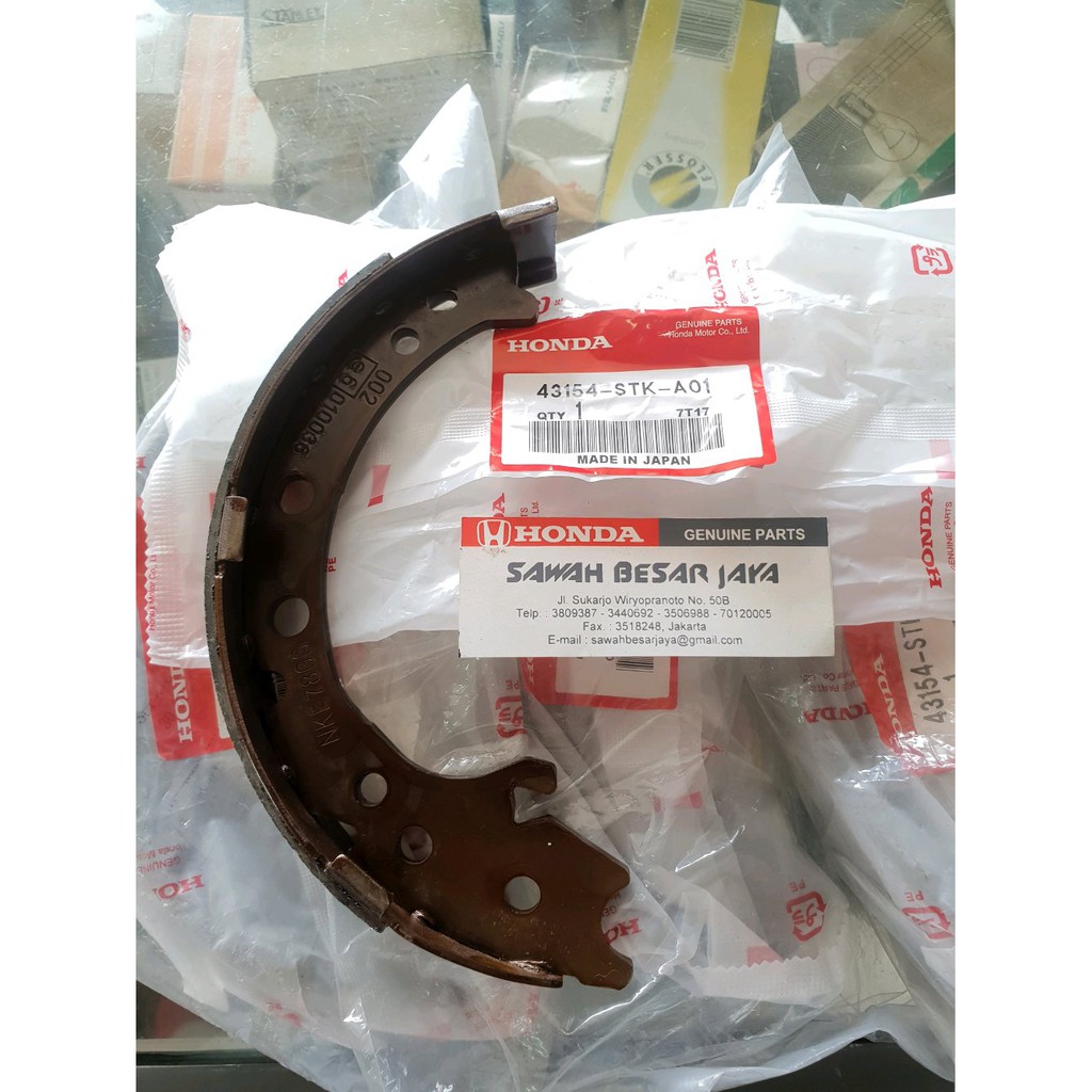Parking Brake Shoe atau Kampas Rem Tangan Honda CRV RE RM Gen.3 Gen.4 2007 2008 2009 2010 2011 201