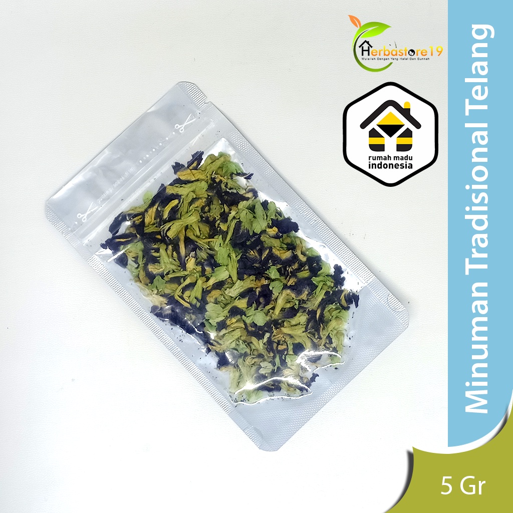 Kembang Teleng Kering Teh Bunga Telang Minuman Herbal Butterfly Pea Tea 5 Gram