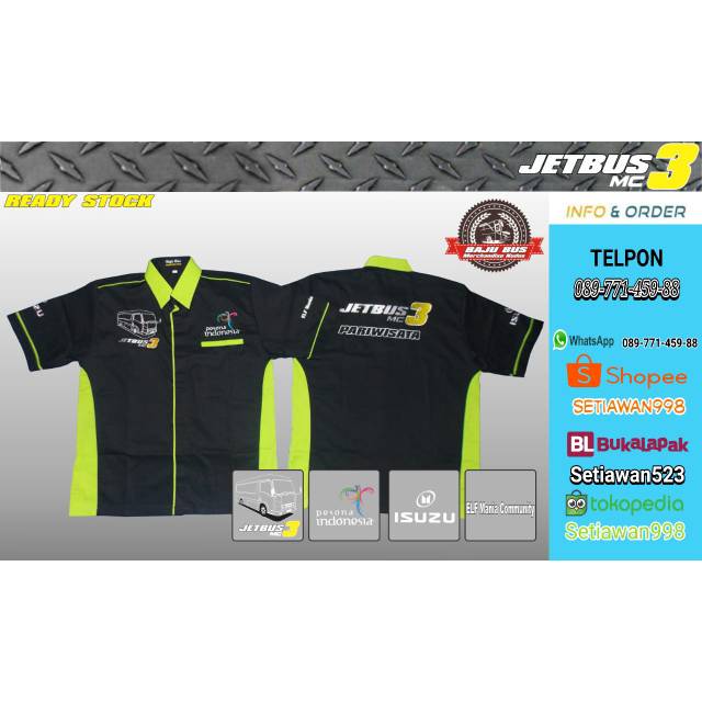Kemeja JETBUS 3 MC PARIWISATA