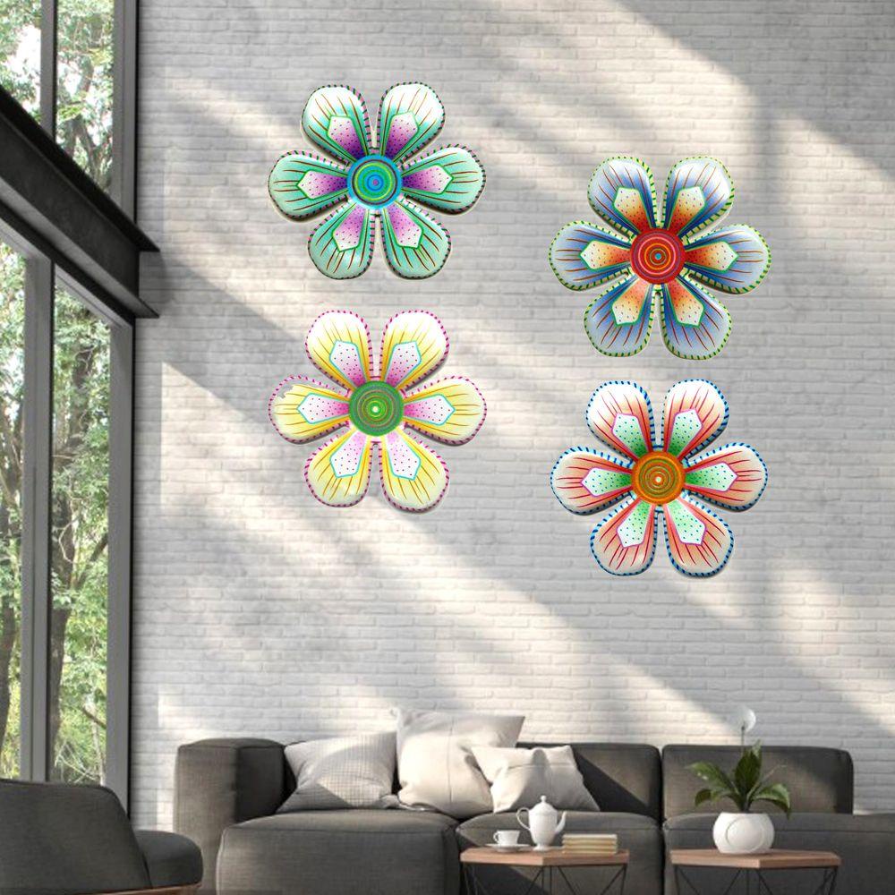 Populer Metal Flower Ornamen Pagar Cantik Home Wall Art