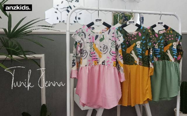Tunik/tunik anak/Tunik Jenna anzkid | Tunik Rayon