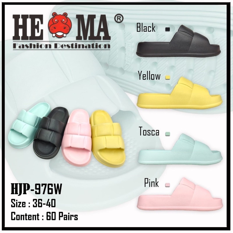 976 Sandal Slop/Sendal Selop Eva Korean Jelly Soft Slipper Anti Slip, Anti Air, Elastic Empuk EVA Promo Sen