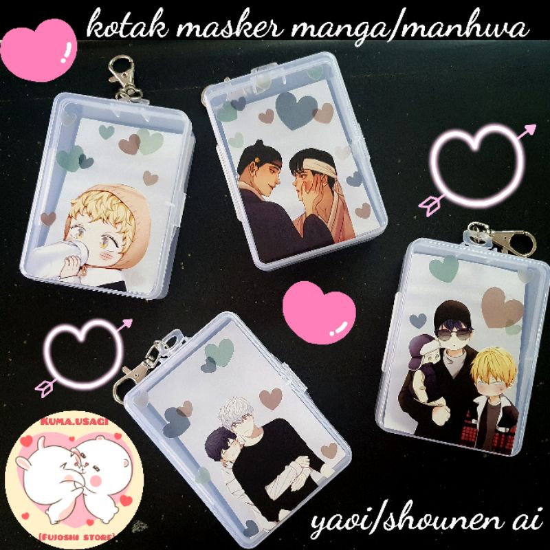 kotak tempat simpan masker/wadah makser webtoon/manhwa love is illusion, painter of the night, Cherr