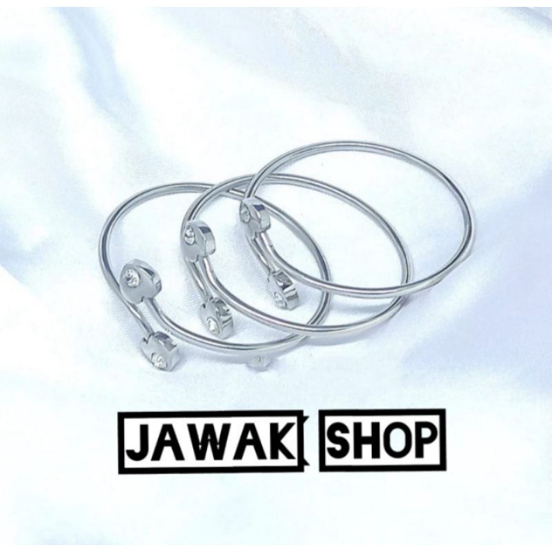 GELANG MONEL GELANG LOVE PERMATA BAYI ANAK REMAJA ANTI KARAT D147