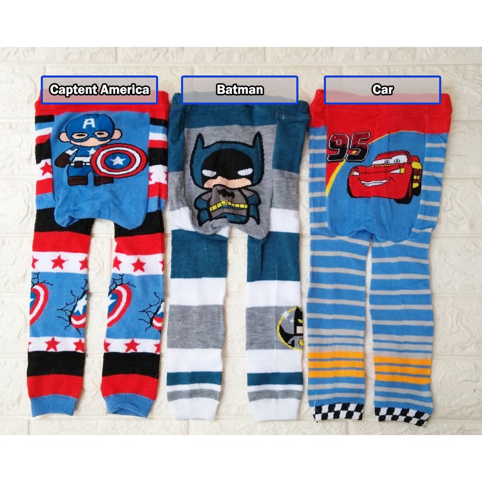 LEGGING BOY &amp; GIRL  0-6 &amp; 6-12 m MOTIF Cotton Rich Legging celana leging cowok cewek bayi baby karakter