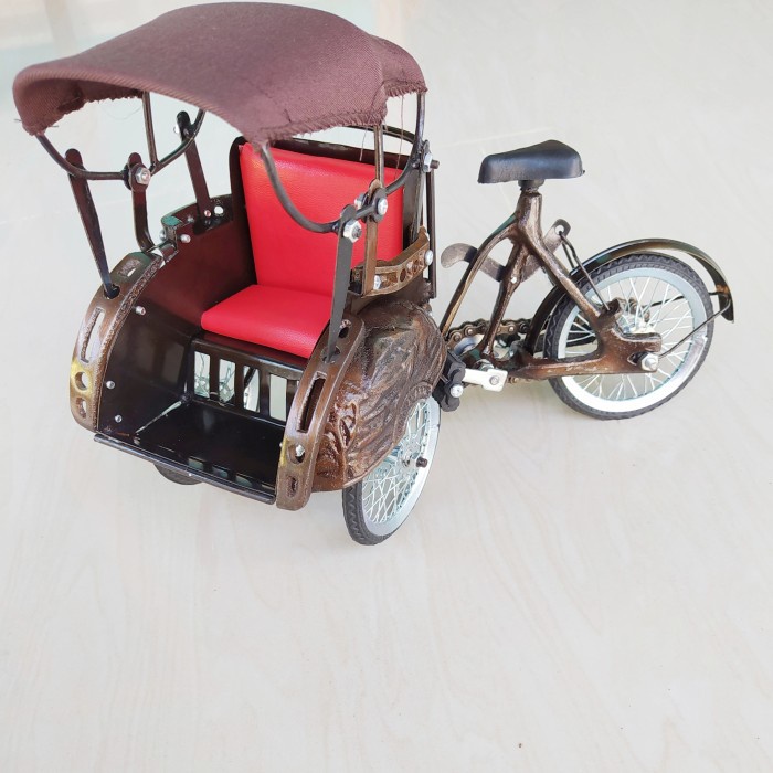 Miniatur Becak Jogja / Miniatur Becak Jawa Klasik