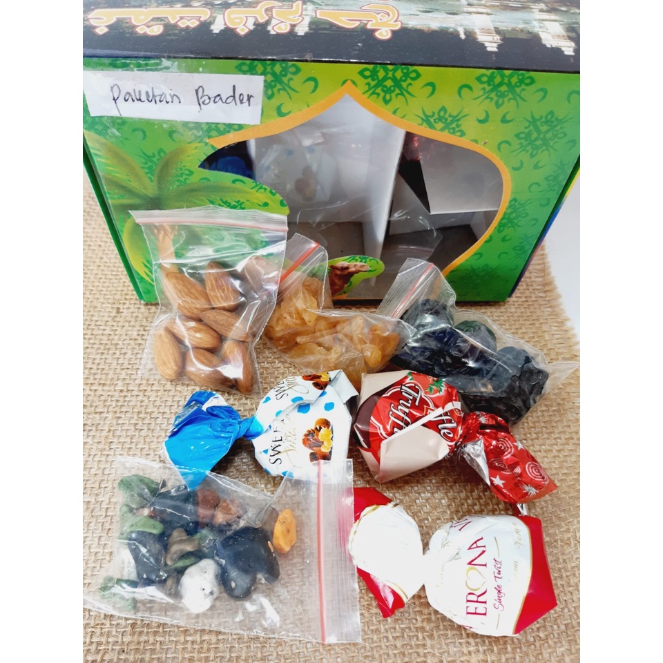 

Paketan haji Bader / paketan murah / oleh oleh haji dan umroh /coklat turkey /kacang almond /kismis /kurma ajwa /coklat krikil