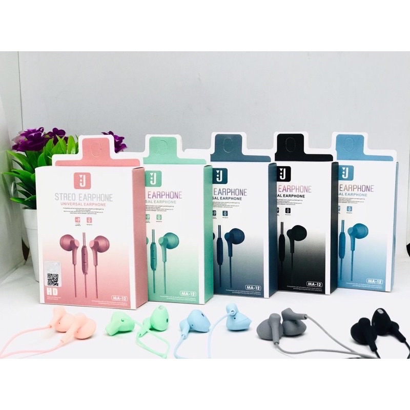 SEN-HANDSFREE J MA12 MAKARON EARPHONE BY MA-12 ORIGINAL MUST RANDOM COLOUR