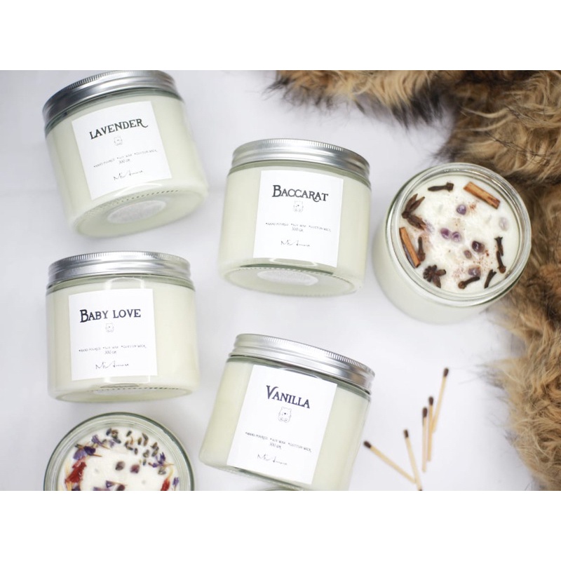 Soy Scented candle / scented candle / lilin aromatherapy / 3 wick candle / botanical scented candle