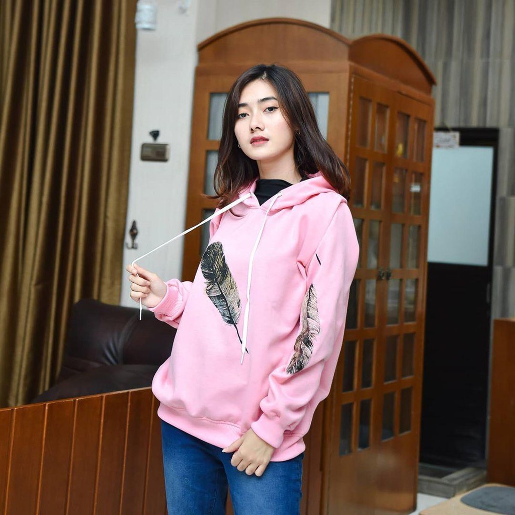 Nara Grosir - One Feather l Sweater Unisex l Ready Biru