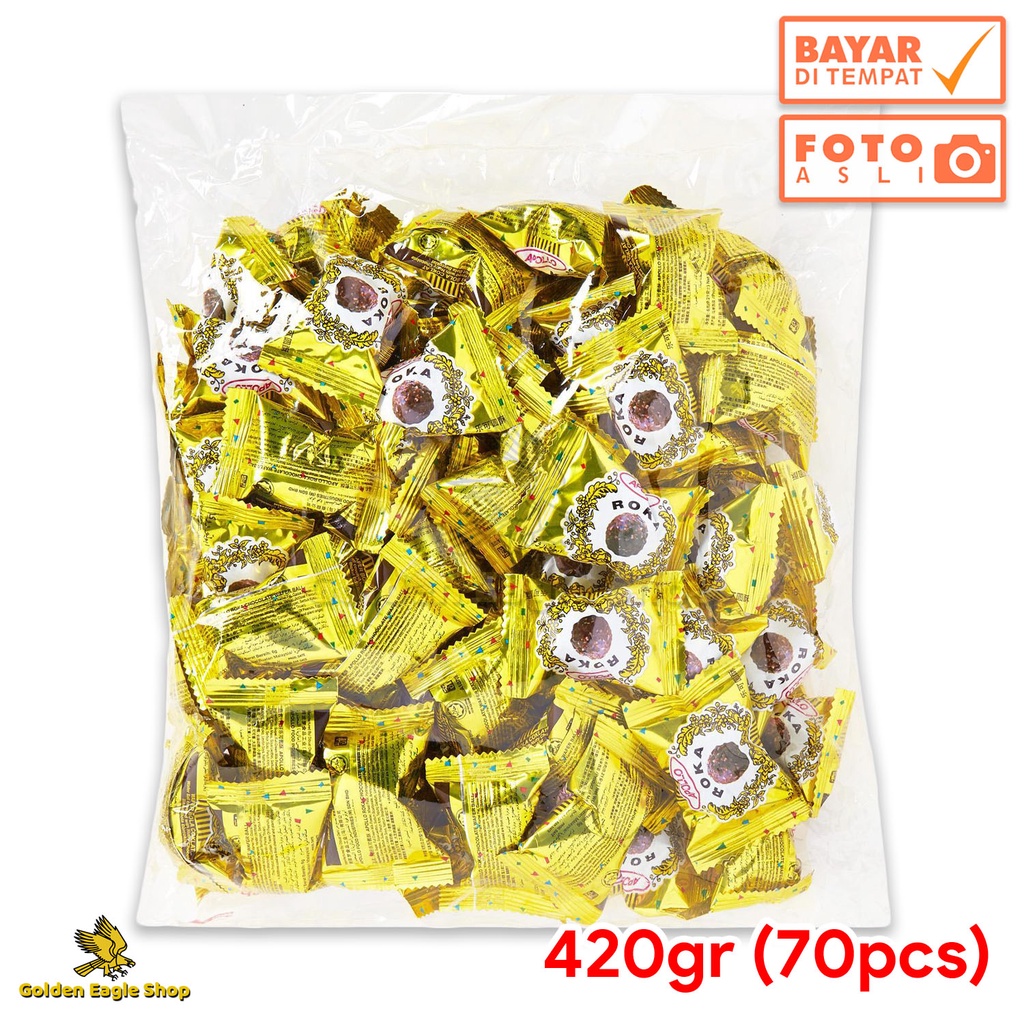 

Apollo Roka Wafer Bola Cokelat Wafer Ball Nutty Chocolate 70pcs 420gr