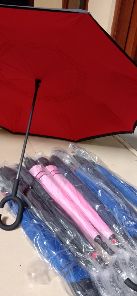 Payung Terbalik Gen 2 Besar / Payung Kazbrella Mobil Hujan Reverse Umbrella Gagang C Versi Terbaru