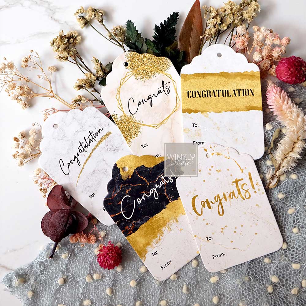 25pcs Hang Tag Congratulation Hangtag Card Mini Kartu Ucapan Selamat