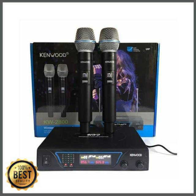 MIX727 Mic Wireless Double Kenwood Microphone / Mik Tanpa Kabel