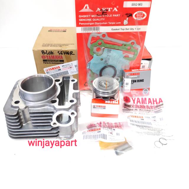 BLOK SEHER+PISTON KIT MIO M3. MIO Z. FINO 125 FI. X-RIDE 125 ORIGINAL  YAMAHA GENUINE PARTS