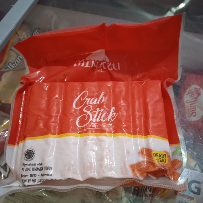 

CRAB STICK STIK MINAKU 250GR KEPITING OLAHAN FROZEN FOODS LAZIZ MURAH BAGUS HALAL PEKANBARU DAN SEKITARNYA PENGIRIMAN AMAN BISA JNT READY PEKANBARU BISA COD PANAM RIMBO PANJANG RIAU INDONESIA CUS ORDER NOW STOCK TERBATAS PROMO FREE ONGKIR