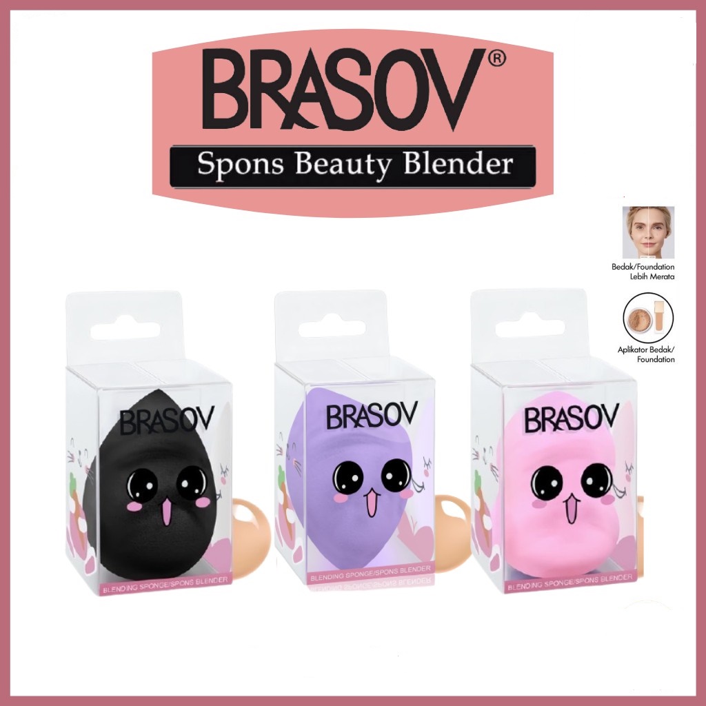 Brasov Sponge Beauty Blender Telur Guci Cut