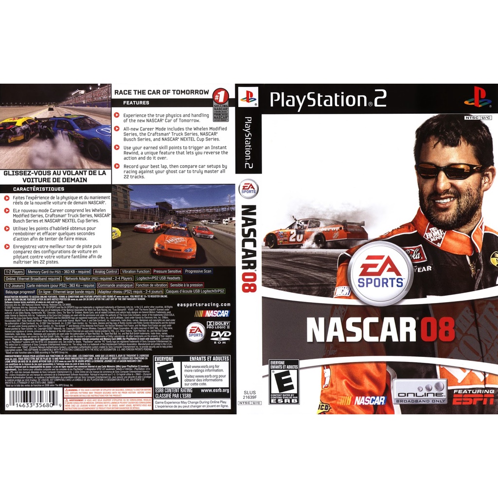 Kaset Ps2 Game Nascar 08