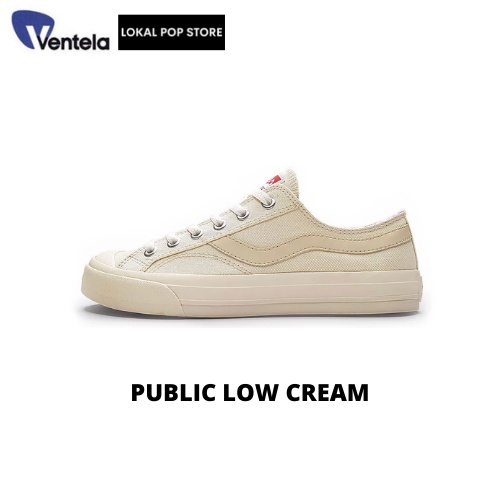Sepatu Ventela Public Low Cream - Ventela Shoes Original