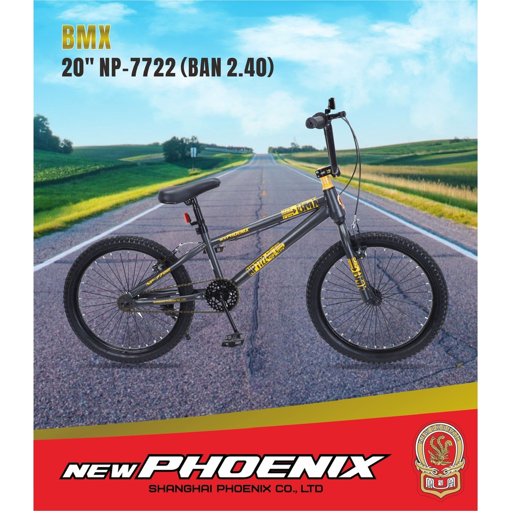 SEPEDA ANAK LAKI LAKI BMX 20&quot; NEW PHOENIX BMX 7722 BAN 2.40 DAN 3.0