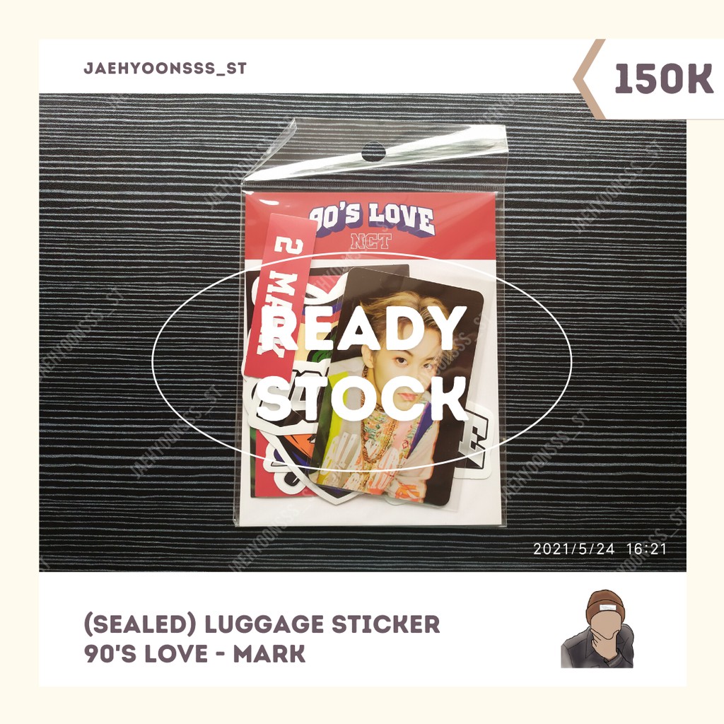 [BOOKED] LUGGAGE STICKER 90's LOVE - MARK (sealed) ❗BACA DESKRIPSI ❗