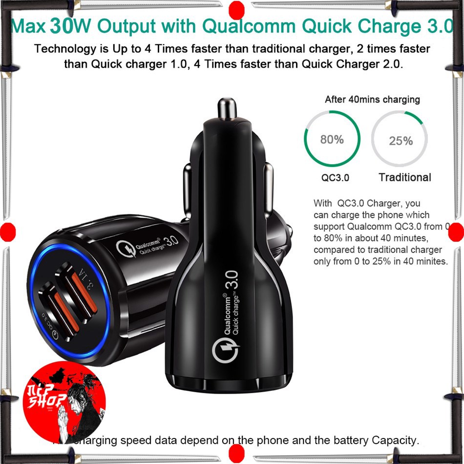 Car Charger Dual USB Port 3.1A Quick Charge USB 2 Port