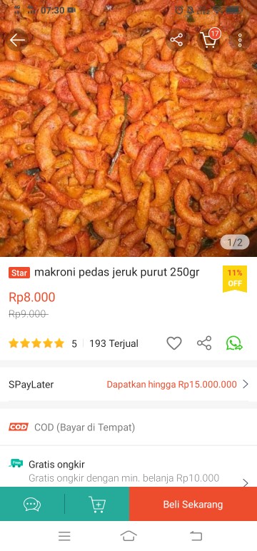 Makroni Jeruk Purut 75gr
