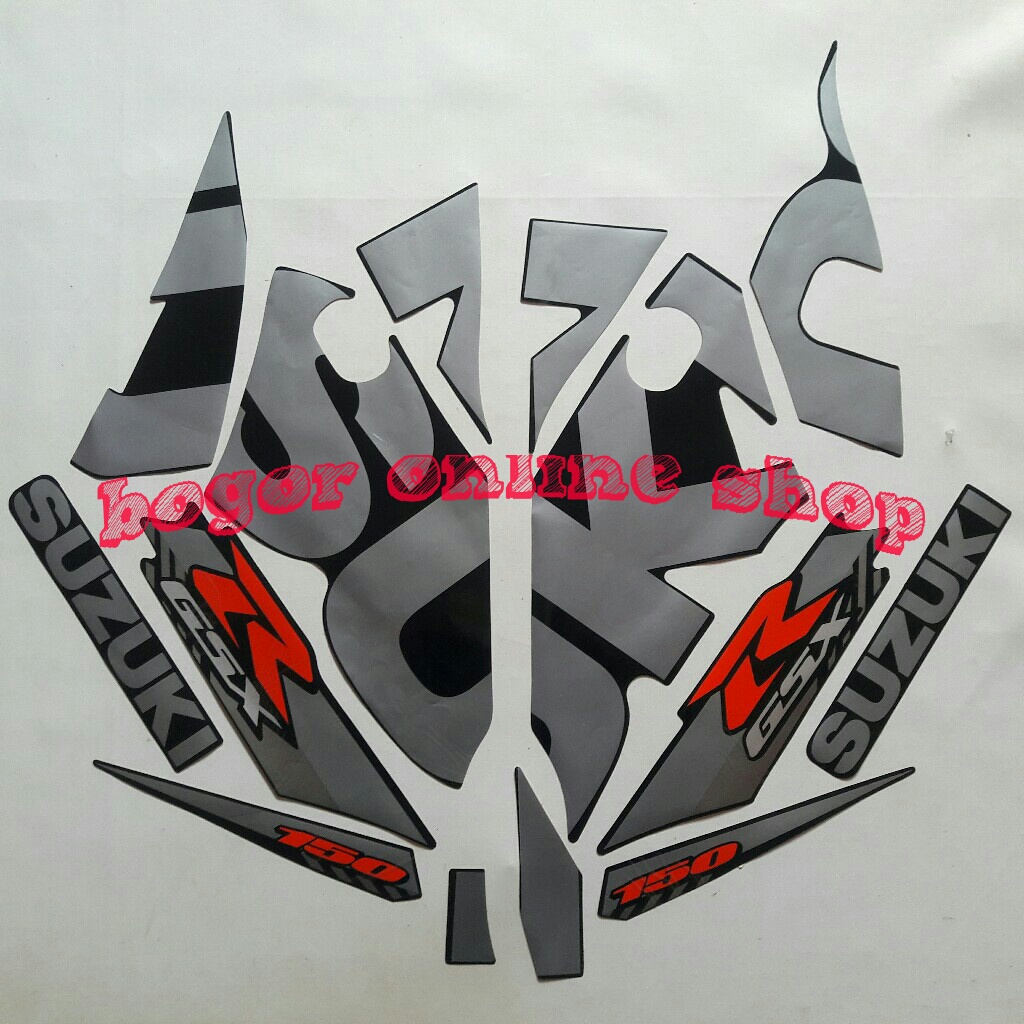 Stiker Motor Suzuki Gsx 150r 2016 Hitam-abu