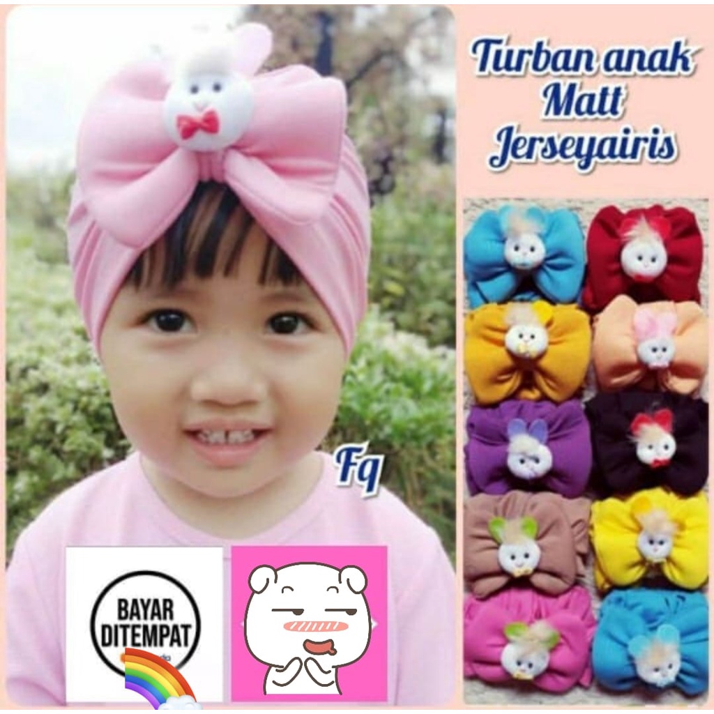 Turban bayi lucu pita boneka / Turban bayi perempuan terlaris / turban bayi perempuan terbaru dan te
