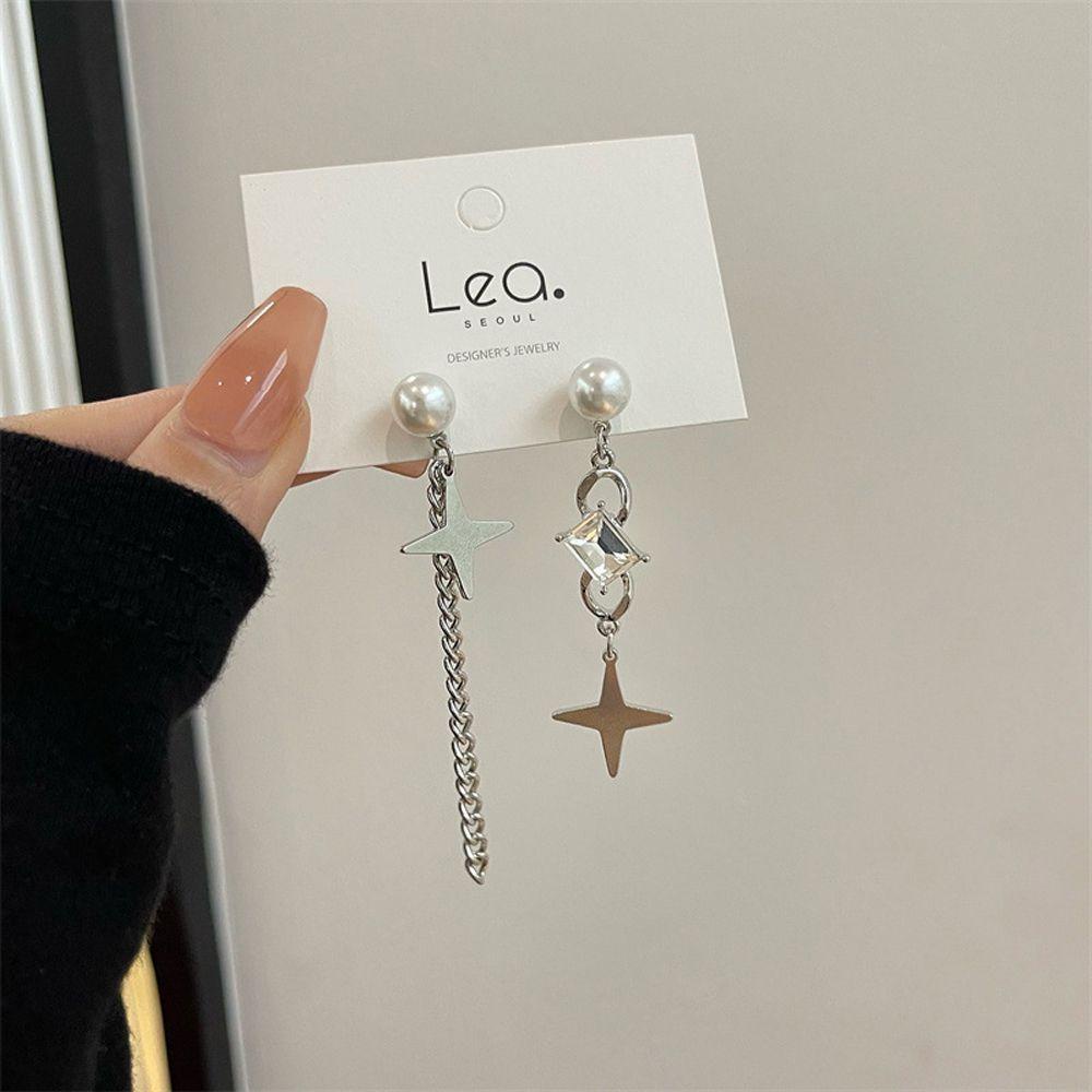 Mxbeauty Wanita Menjuntai Anting Geometris Vintage Pesta Gadis Hadiah Paduan Mutiara Kupu-Kupu Rumbai