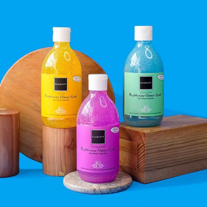 BODY LOTION SCARLET/BODY SCRUB SCARLET/ SHOWER SCRUB SCARLET/SCARLET WHITENING