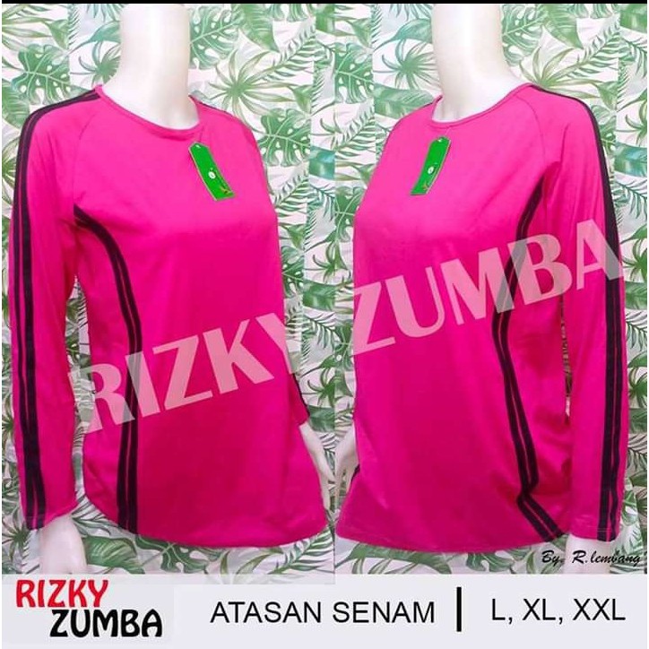 *BAJU SENAM WANITA JUMBO SIZE/BAJU ZUMBA AEROBIK/BAJU SENAM DENGAN LIST JUMBO*
