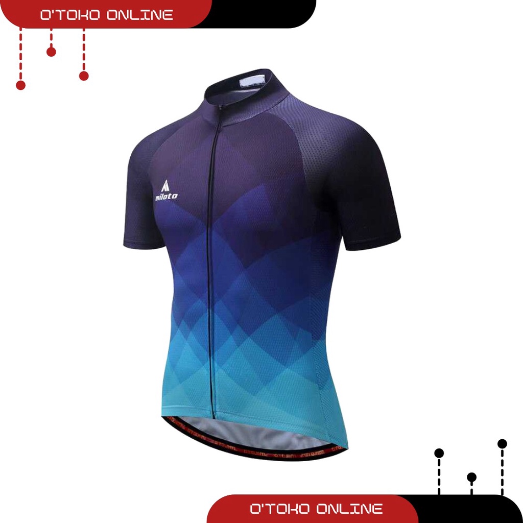 [OTO] MILOTO Baju Jersey Sepeda Roadbike Pria Lengan Pendek - CC8045