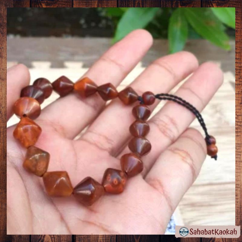 Gelang Tasbih Kokka / Kaokah Kayu Original Motif Wajik Super Asli Berkualitas Kaukah Import Turkey