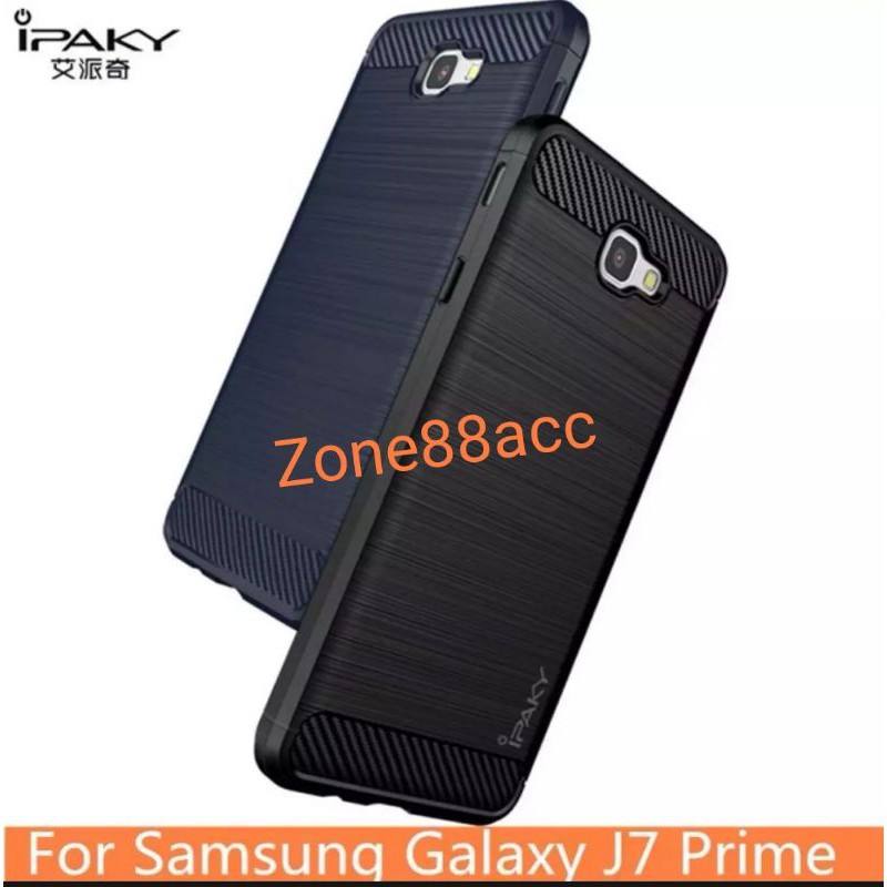 Silicon Case SAMSUNG J7 Prime ON7 G6100 Softcase iPAKY Carbon Casing Cover TPU