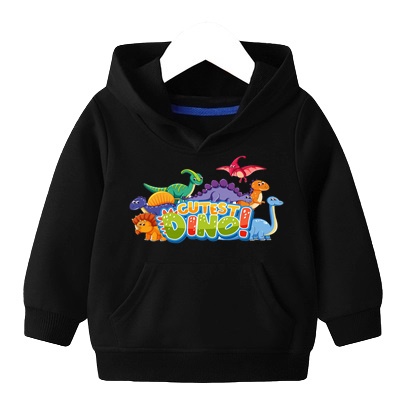 Sweater Anak Cutest Dino Hoodie Anak Fleece Usia 2 - 6 tahun