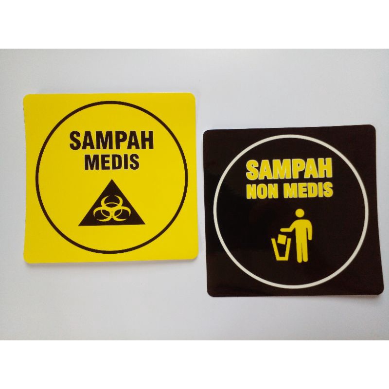 

Stiker Sampah Medis Non Medis Paket Hemat