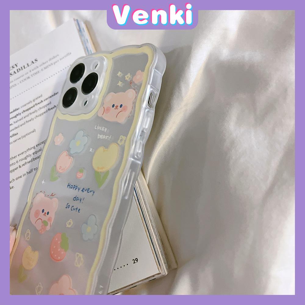 iPhone Case Silicone Soft Case Clear Case Airbag Shockproof Camera Cover Protection Cute Yellow Bear Compatible For iPhone 11 iPhone 13 Pro Max iPhone 12 Pro Max iPhone 7 Plus